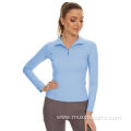 Blue Zip Baselayer Equestrian Competition Shirt